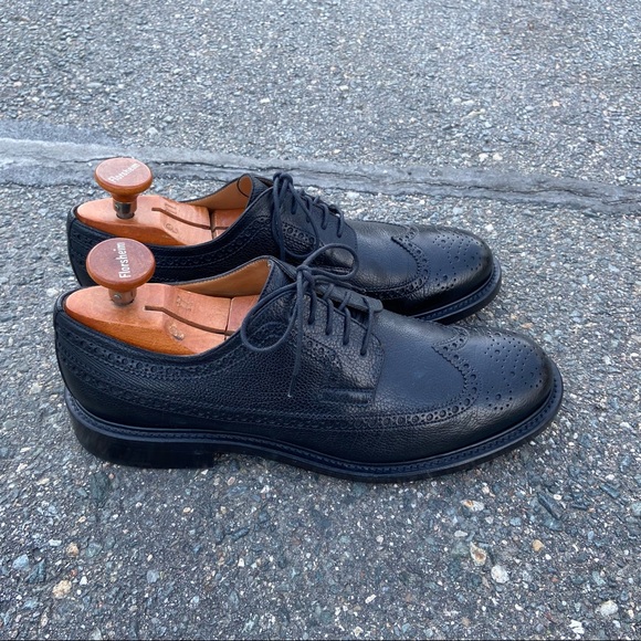 O’KEEFFE Black Wingtip’s Brogues Shoes Size 9 - Picture 7 of 11